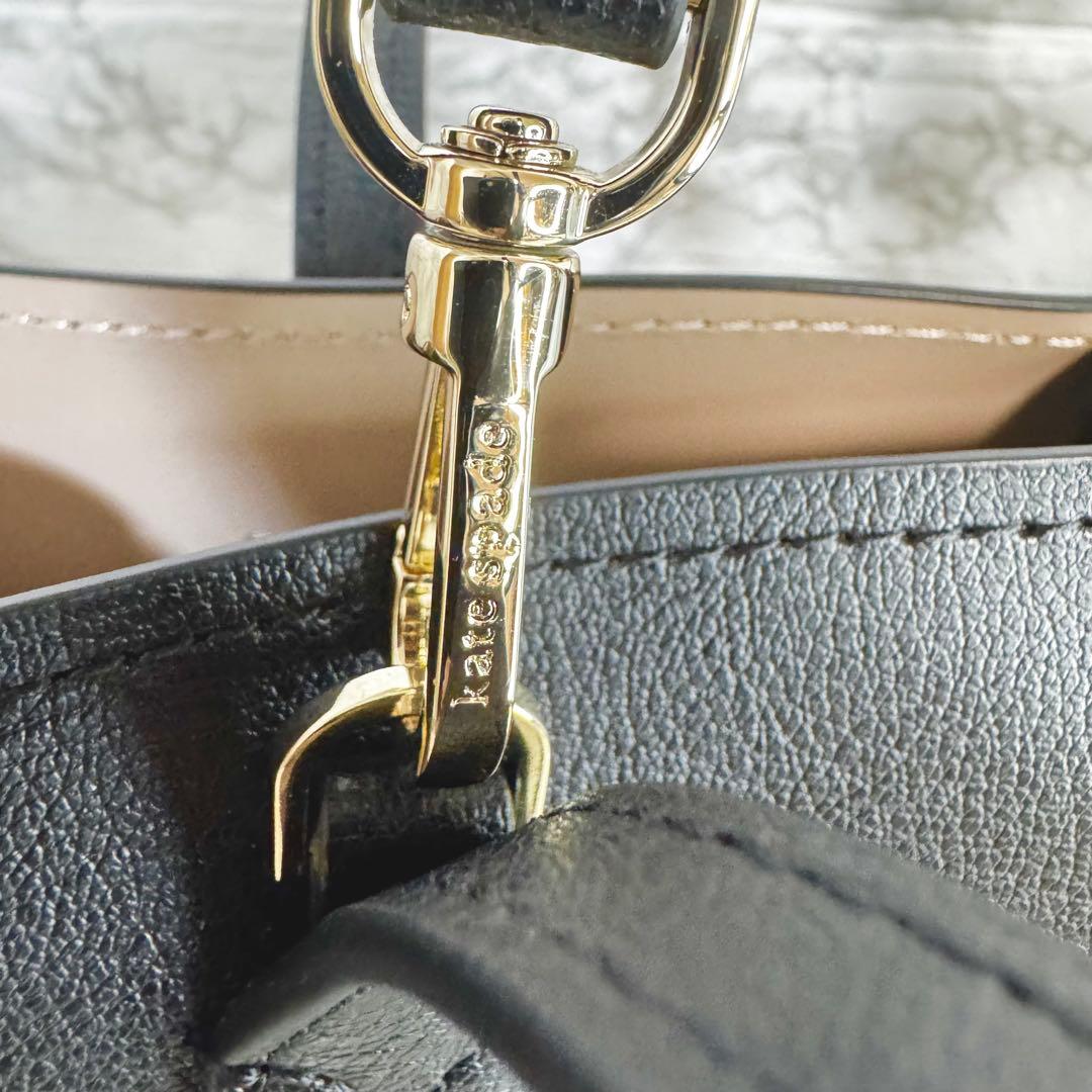 【極美品】　ケートスペード　トートバッグ　ショルダーバッグ　2way レザー　黒