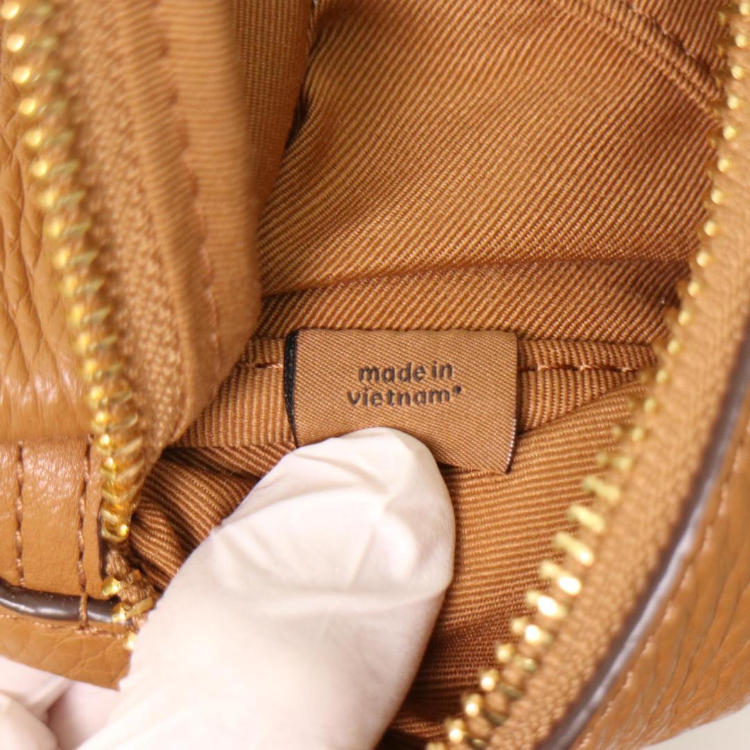 美品 COACH ボディバッグ レザー F48738　キャメル ウエストポーチ