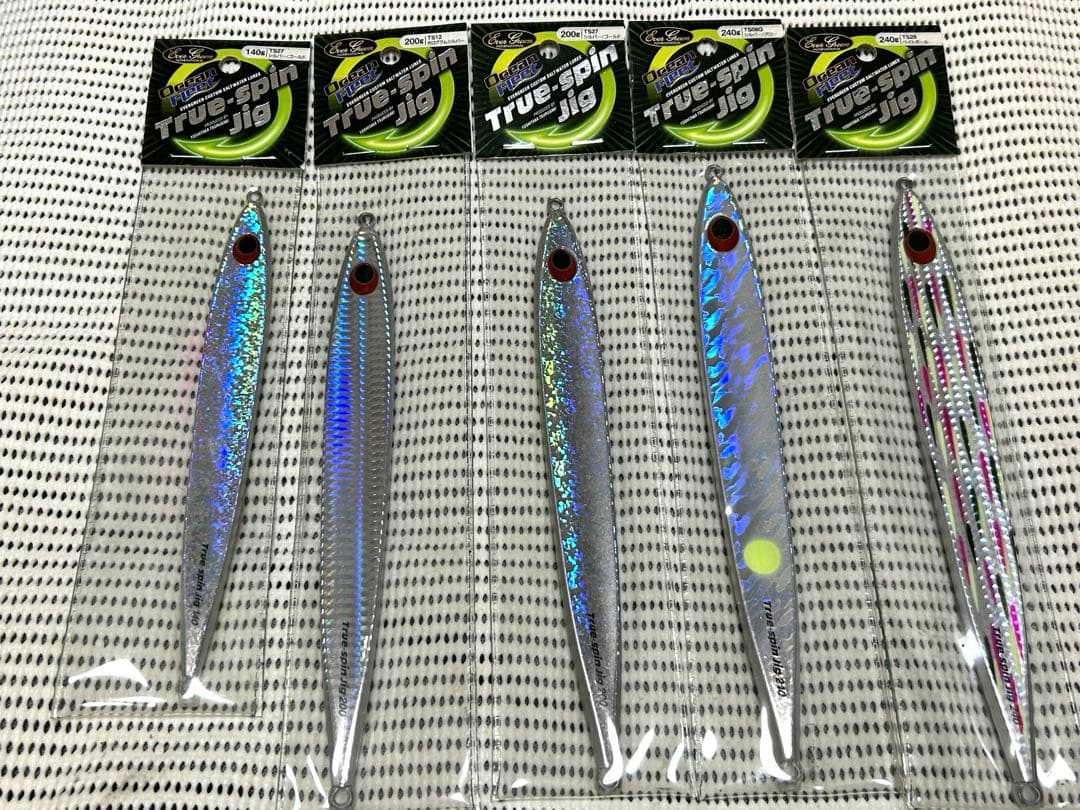①エバーグリーン　True Spin メタルジグ 5個セット
