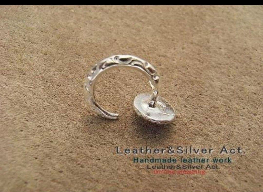 フックピアス　シルバー925 ボディピアス　ハンドメイド　フープピアス