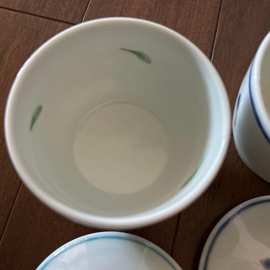 うつわ藍水　希少　蓋つき　茶碗蒸し　5個セット 花柄