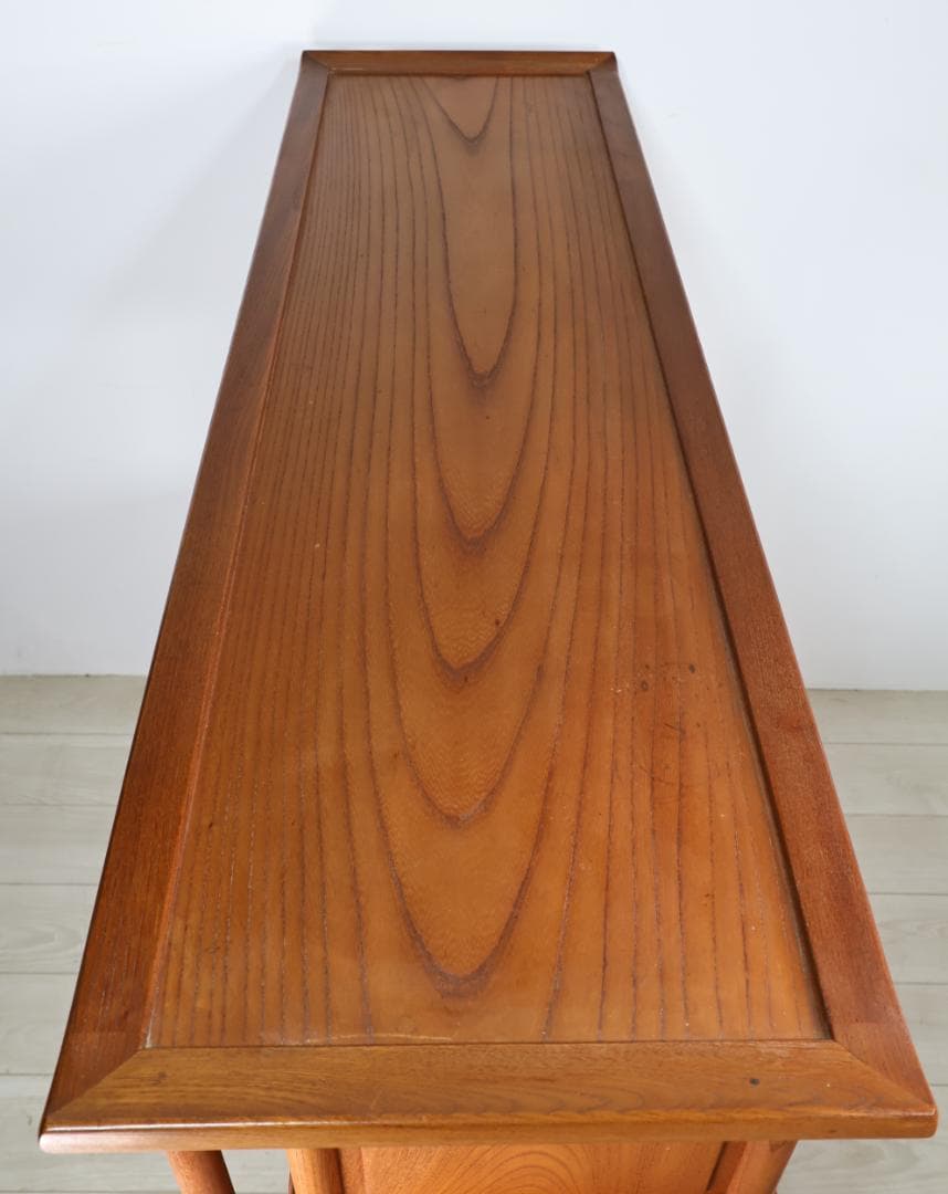 特注品　総無垢欅製　茶棚　茶箪笥　飾り棚　茶道具　煎茶道具 BJ221