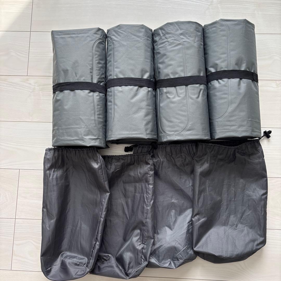 GEKETY キャンプマット　４個グレー 収納袋付き