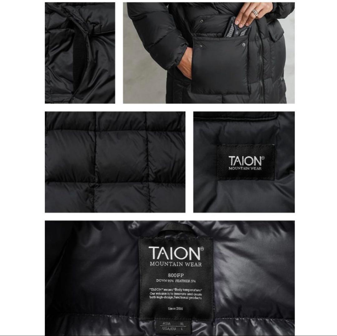 新品　完売品TAION マウンテンパッカブル ボリューム ダウンコート 黒　L