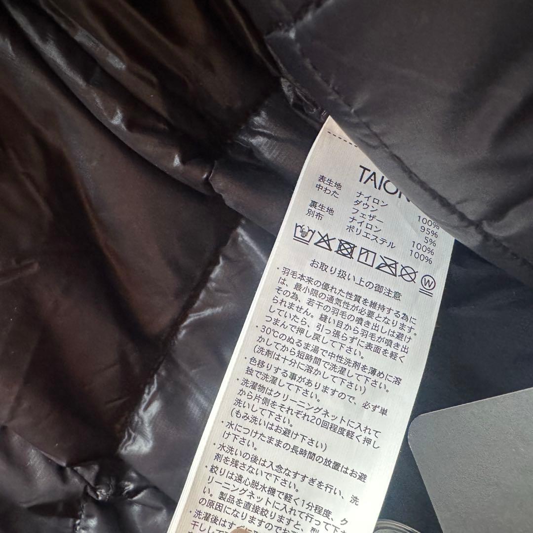 新品　完売品TAION マウンテンパッカブル ボリューム ダウンコート 黒　L