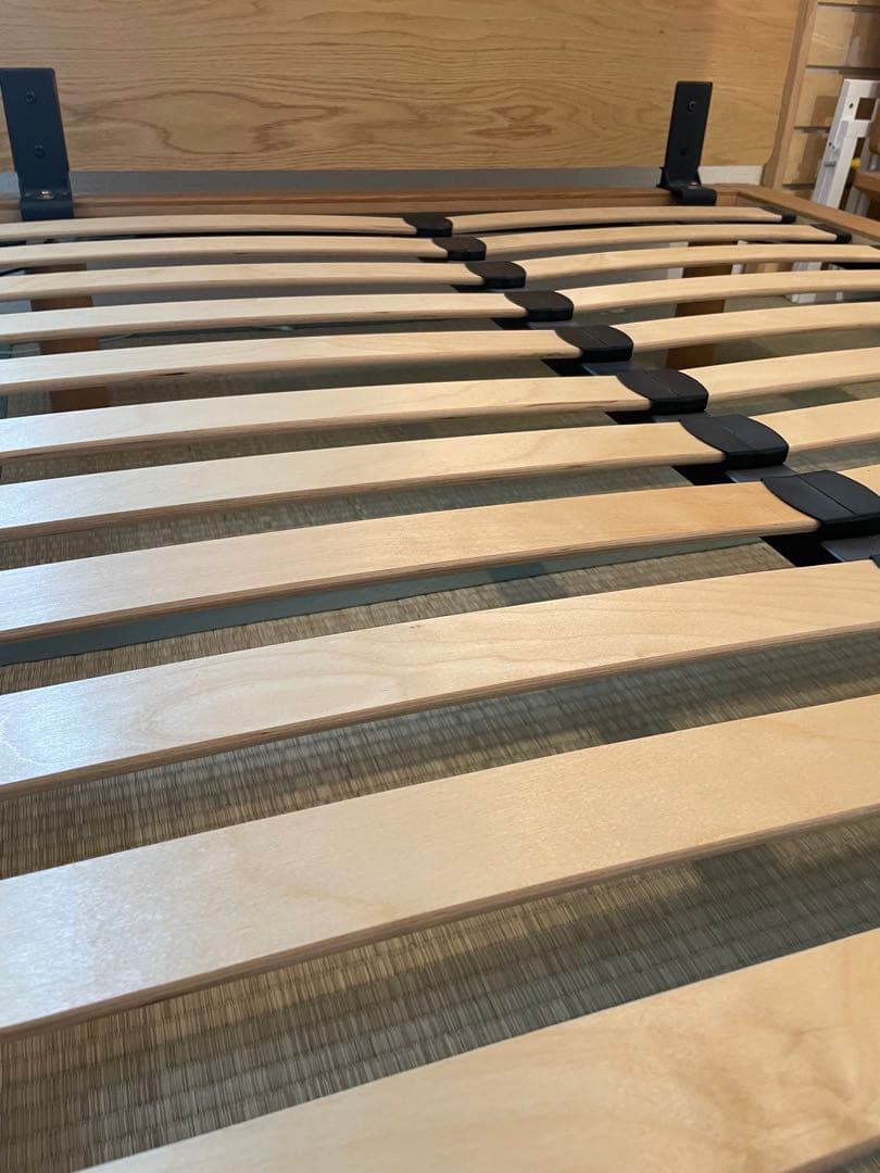 【送料込み】無印良品 木製ベッドフレーム/セミダブル/ヘッドボード付き