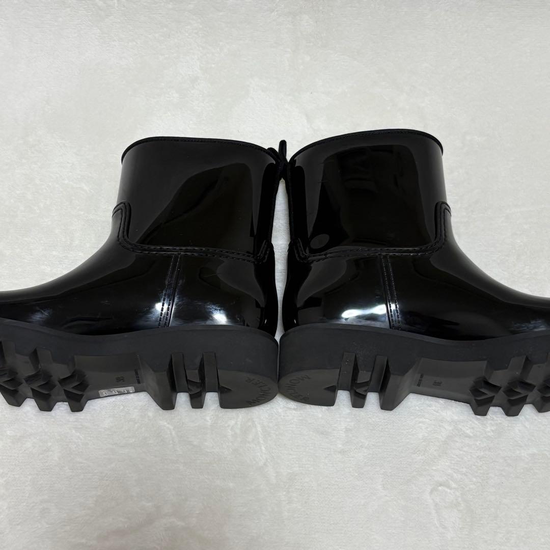 ◇MONCLER◇GINETTE ラバーブーツ 38 黒 レインブーツ