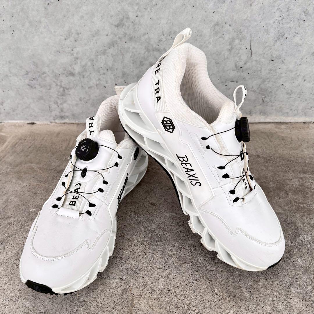 BEAXIS ホワイト スニーカー ダイヤル式 BEAXIS ボアシステム スポーツ