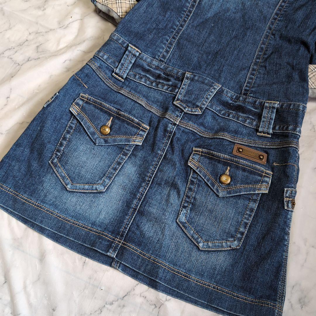 BURBERRY BLUE LABEL✨️デニムワンピース　刺繍　Y2K　36