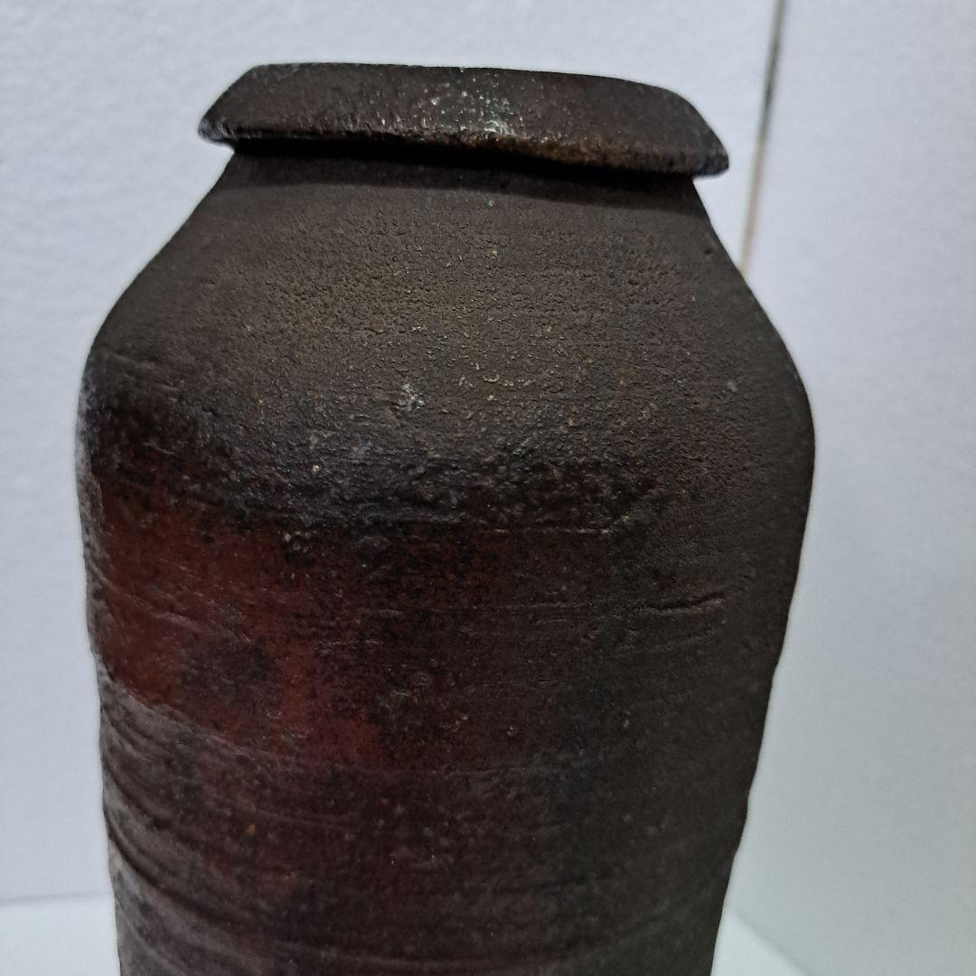 初代 木津宗詮作 古南蛮壺 拝領品 共箱 珍品壺