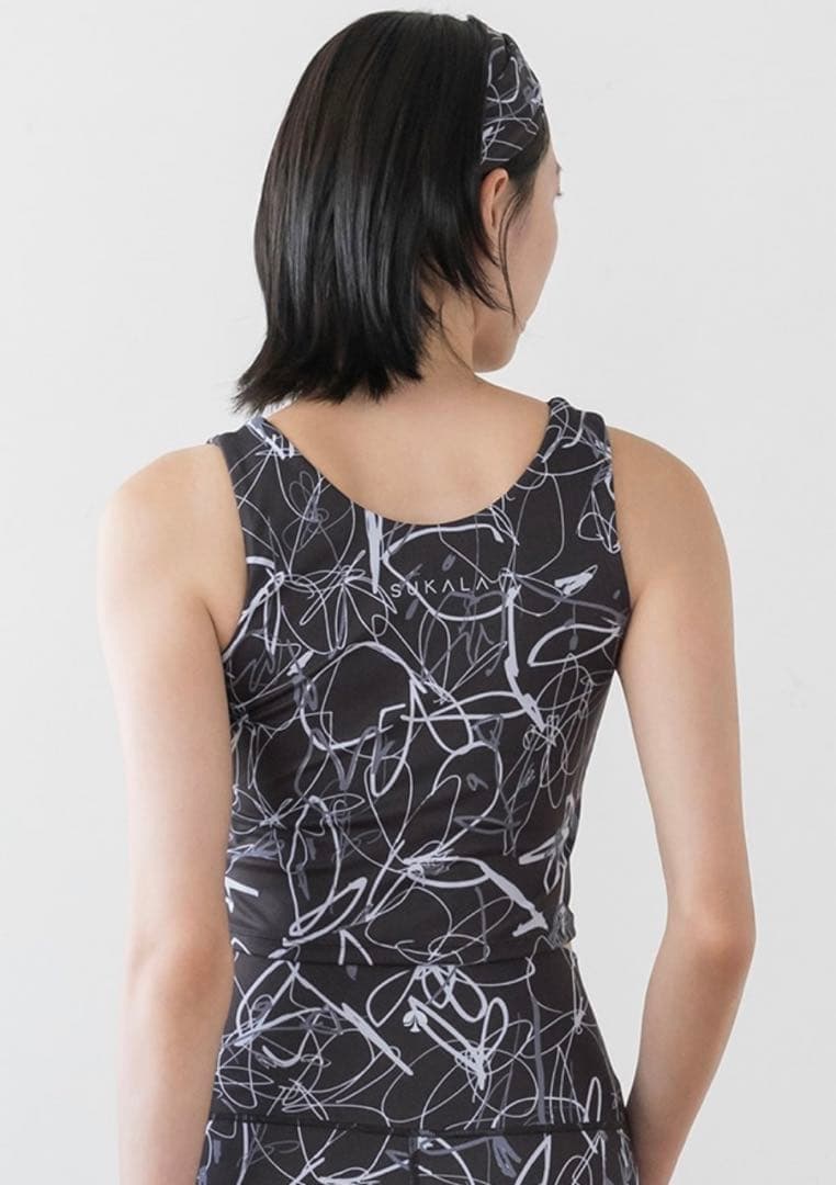 値下げ中！sukala スカーラ リボンフラワープリント ヨガウェア 上下セット