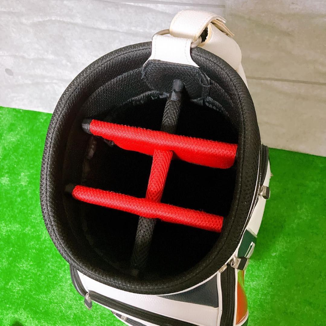   ゴルフ キャディバッグ トリコロール 9型 3点式