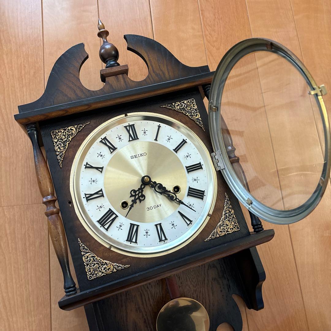 セイコー 振り子時計 アンティーク ゼンマイ式 - メルカリ