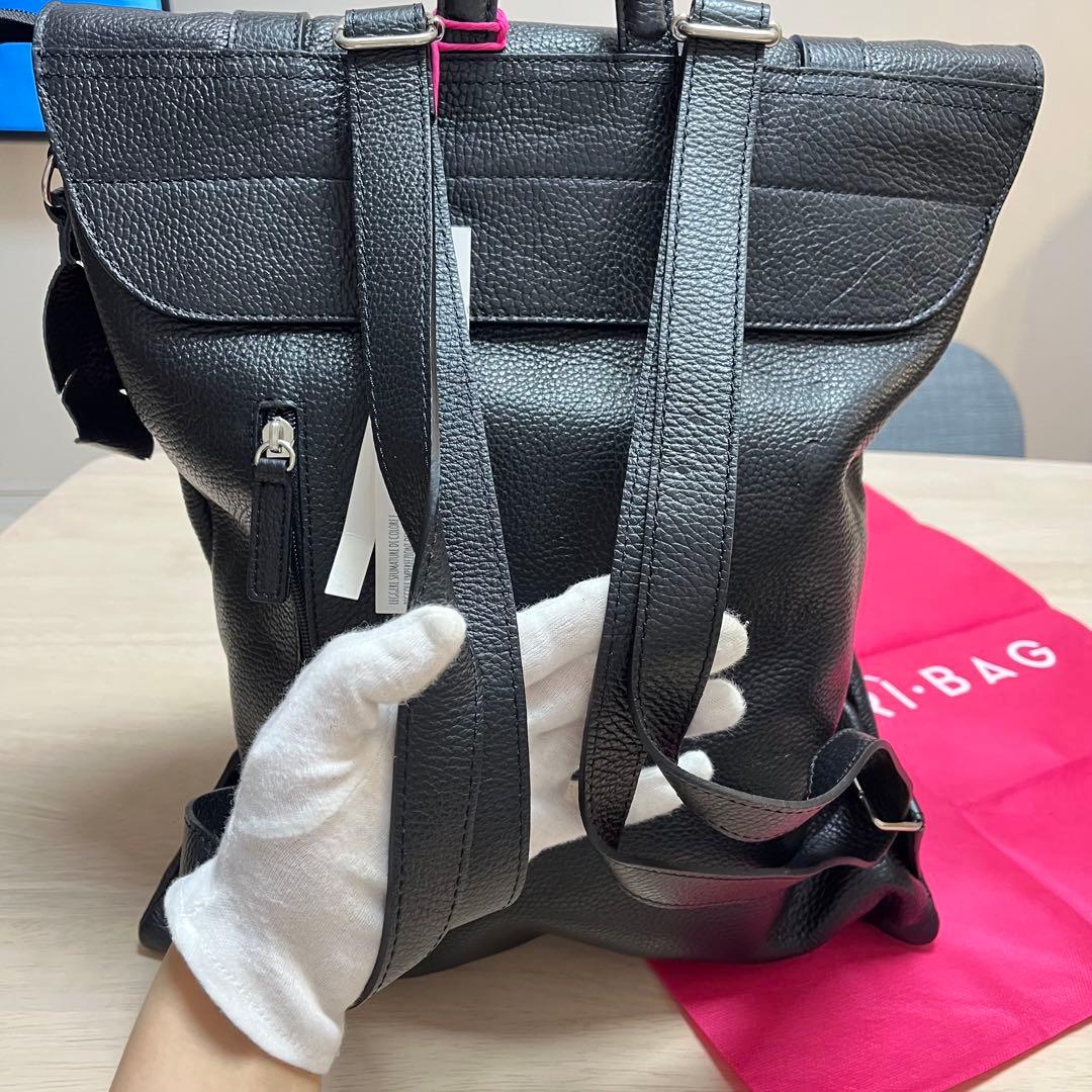 【新品】COLIBRI•BAG 本革　レザー　リュック　ショルダーバッグ　黒