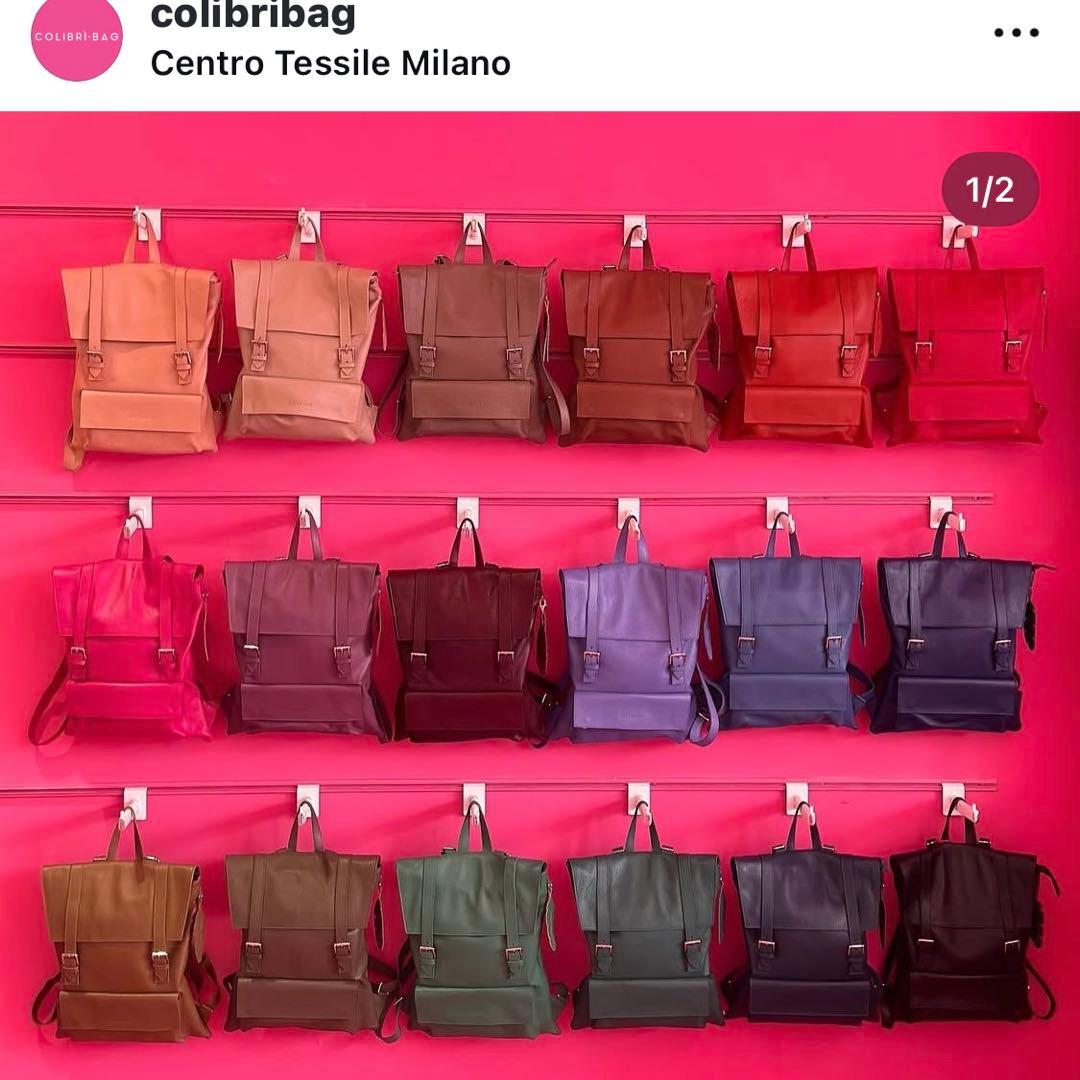 【新品】COLIBRI•BAG 本革　レザー　リュック　ショルダーバッグ　黒