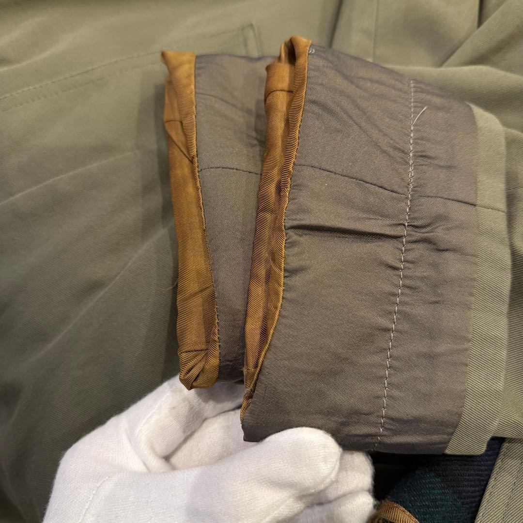 極美品‼️アクアスキュータム ステンカラーコート チェックライナー付 英国 玉虫色