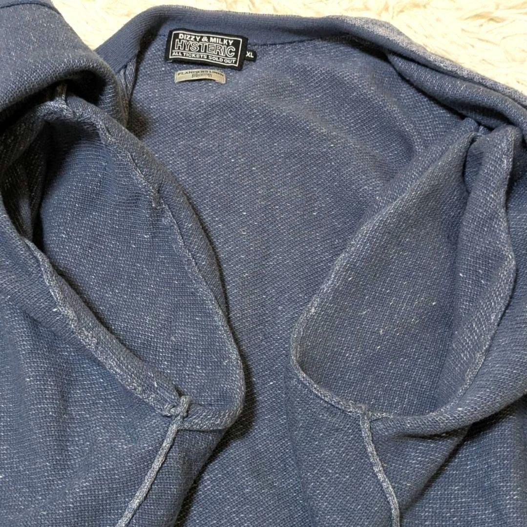 ✨希少✨ XLサイズ ヒステリックグラマー カーディガン リネン混 ヒスガール