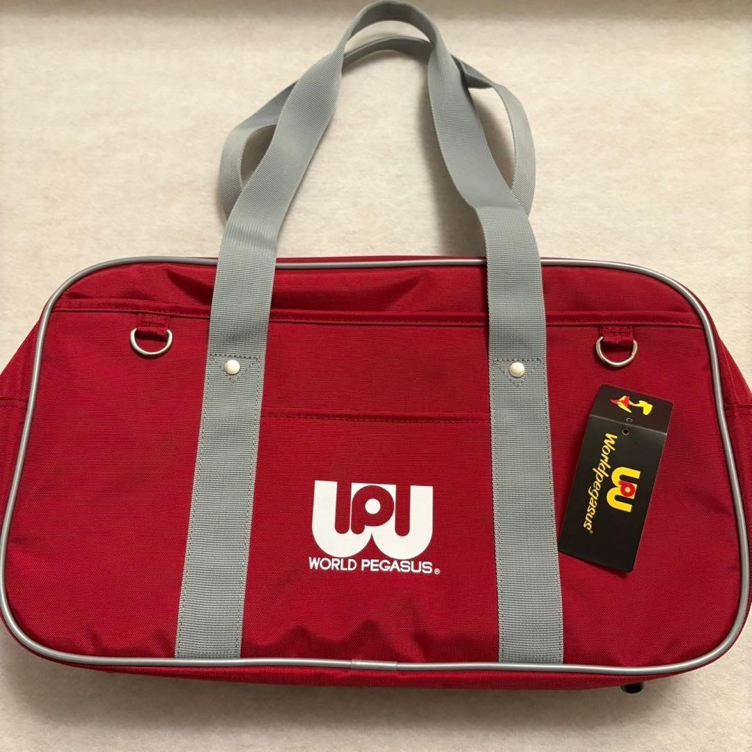 新品ワッペワールドペガサス赤レッドスクバスクールバッグ