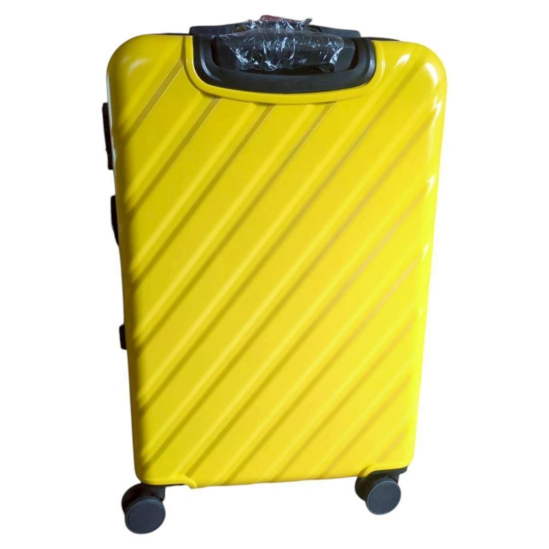 スーツケース キャリーケース 【Ｌ】イエロー 90L 拡張機能付 旅行 出張