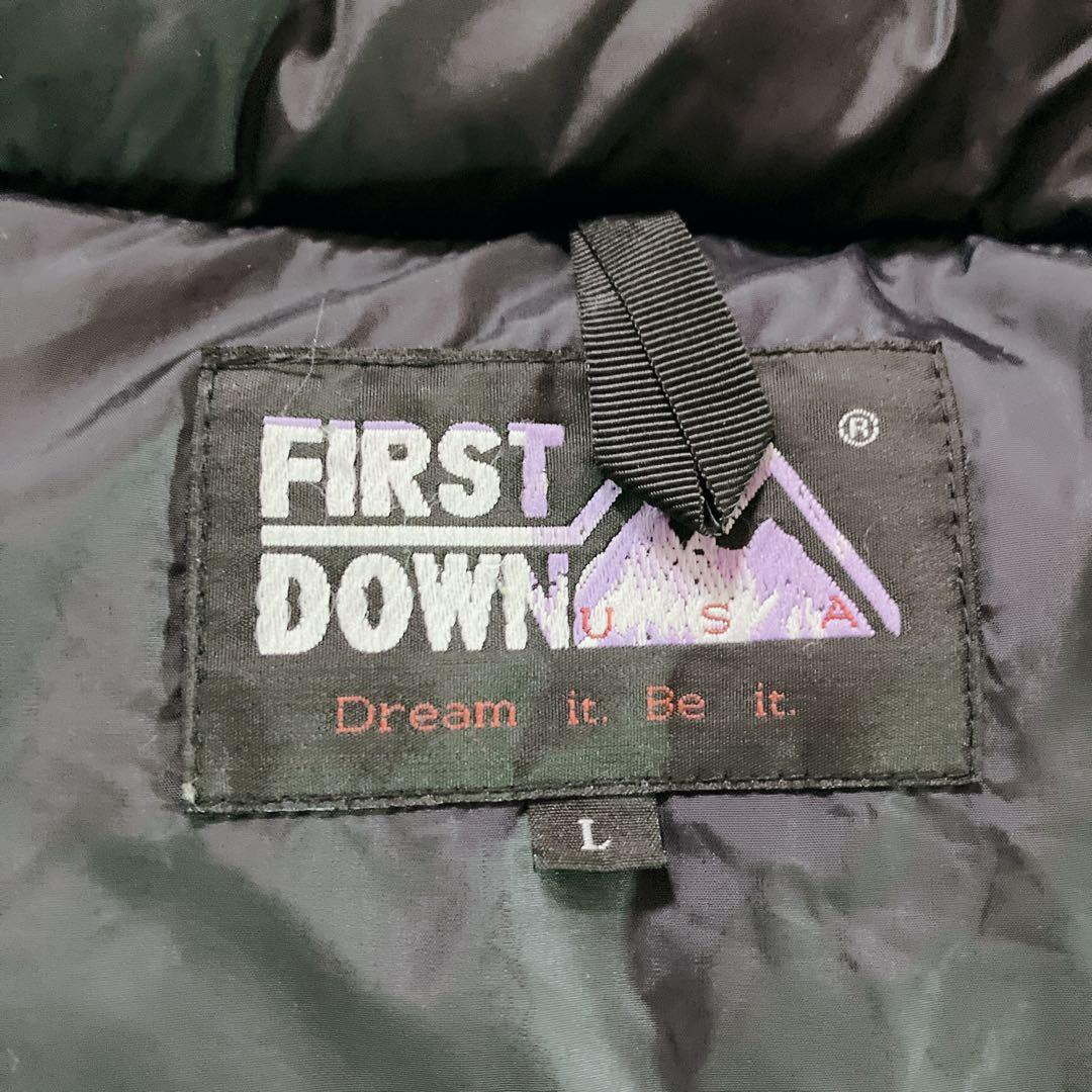 First Down ダウンジャケット 肉厚 ヌプシ ブラック　USA　極暖 黒