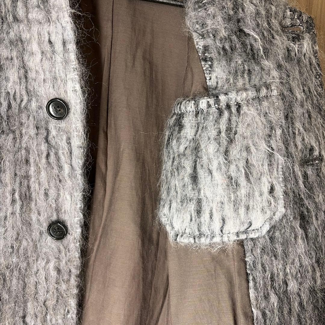 THROW / スロー 別注 ウールモヘア シャギーコート