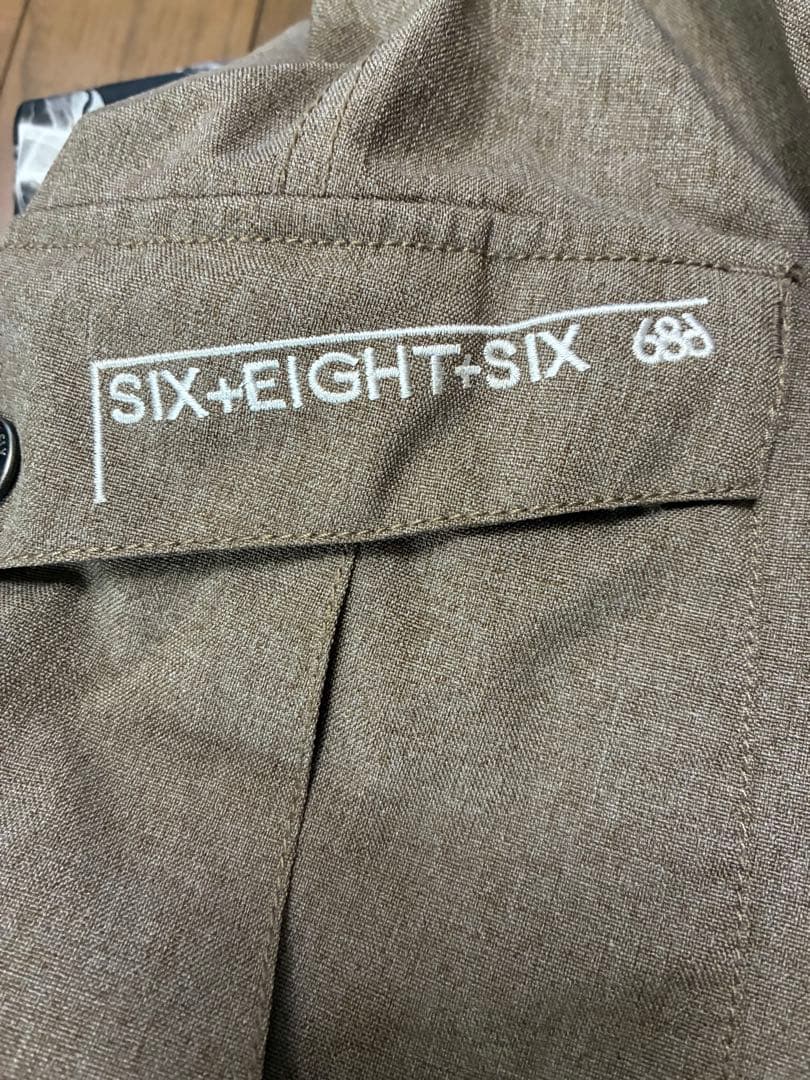 686 スノーボードウェア　上下セット　スカル ドクロ 柄とグローブ付き