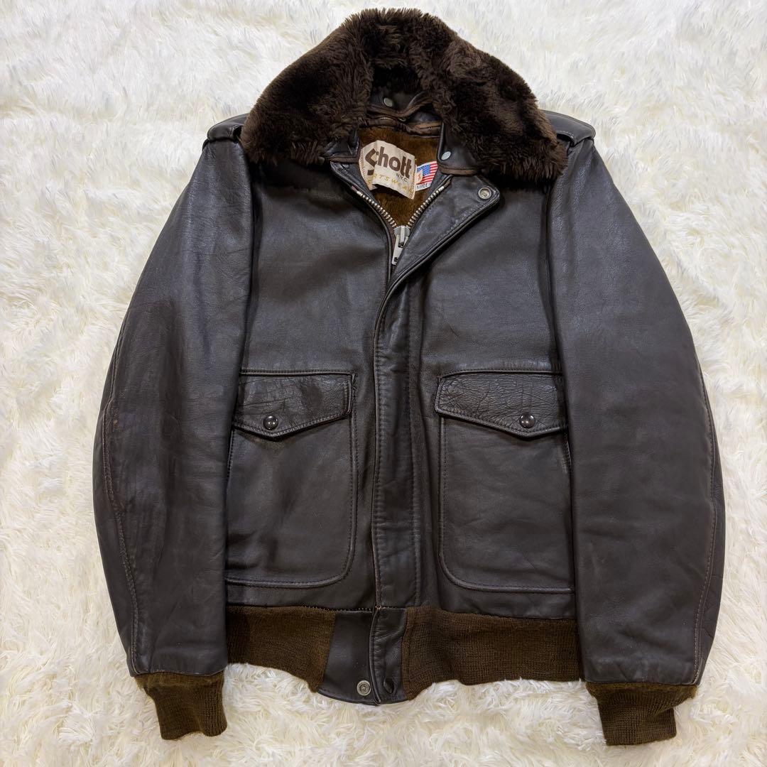 ショット G-1 184SM ボアライナー ボア襟 フライトジャケット 34