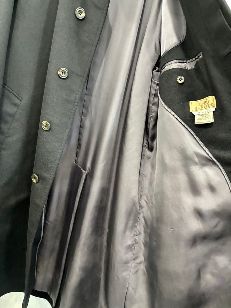 た*す様 鑑定済【美品】HERMESエルメス　カシミヤ100%ステンカラーコート