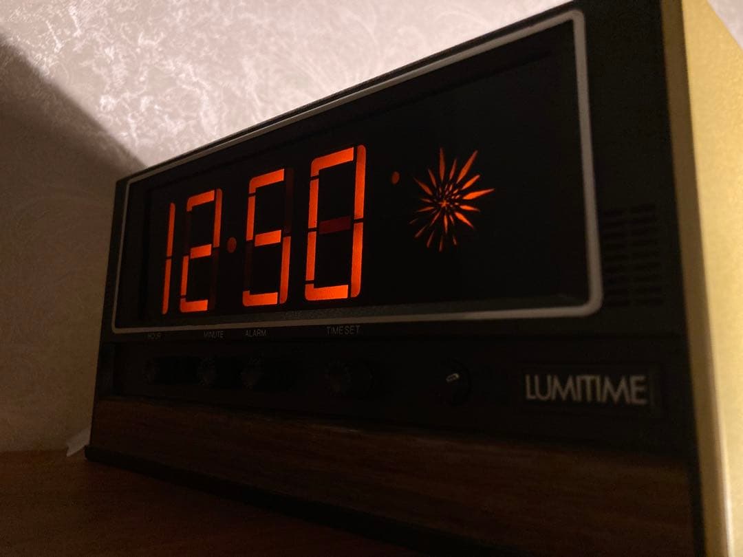 田村電機　光デジタル時計　ルミタイム Lumitime KT-209 ゴールド