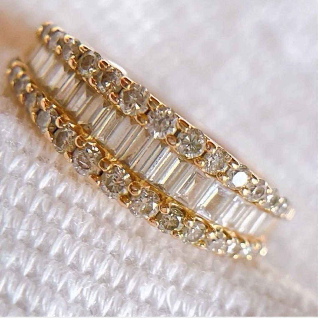 【4234】 K18PG 天然ダイヤモンド 1.00ct 11.5〜12号 鑑別