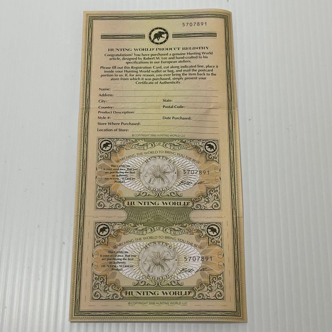 新品未使用【HUNTING WORLD】 バチュークロス 6連キーケース ブルー