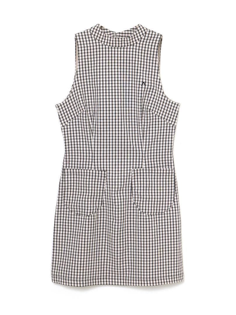 再販なし 新品 入手困難 ANDMARY ナタリーチェックミニドレス ブラック