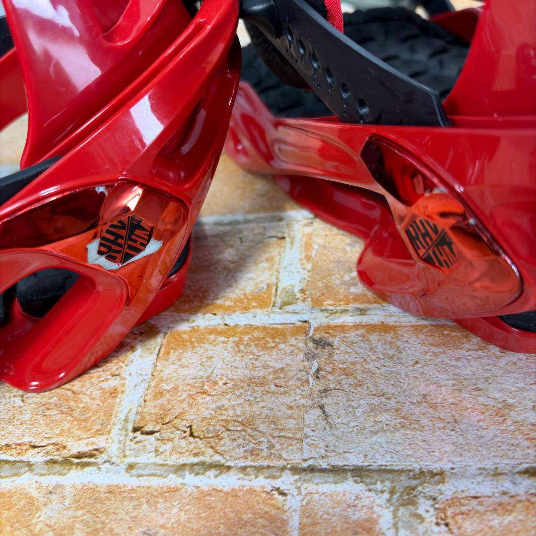 SALOMON RYTHEM サイズS バインディング スノーボード レッド 赤