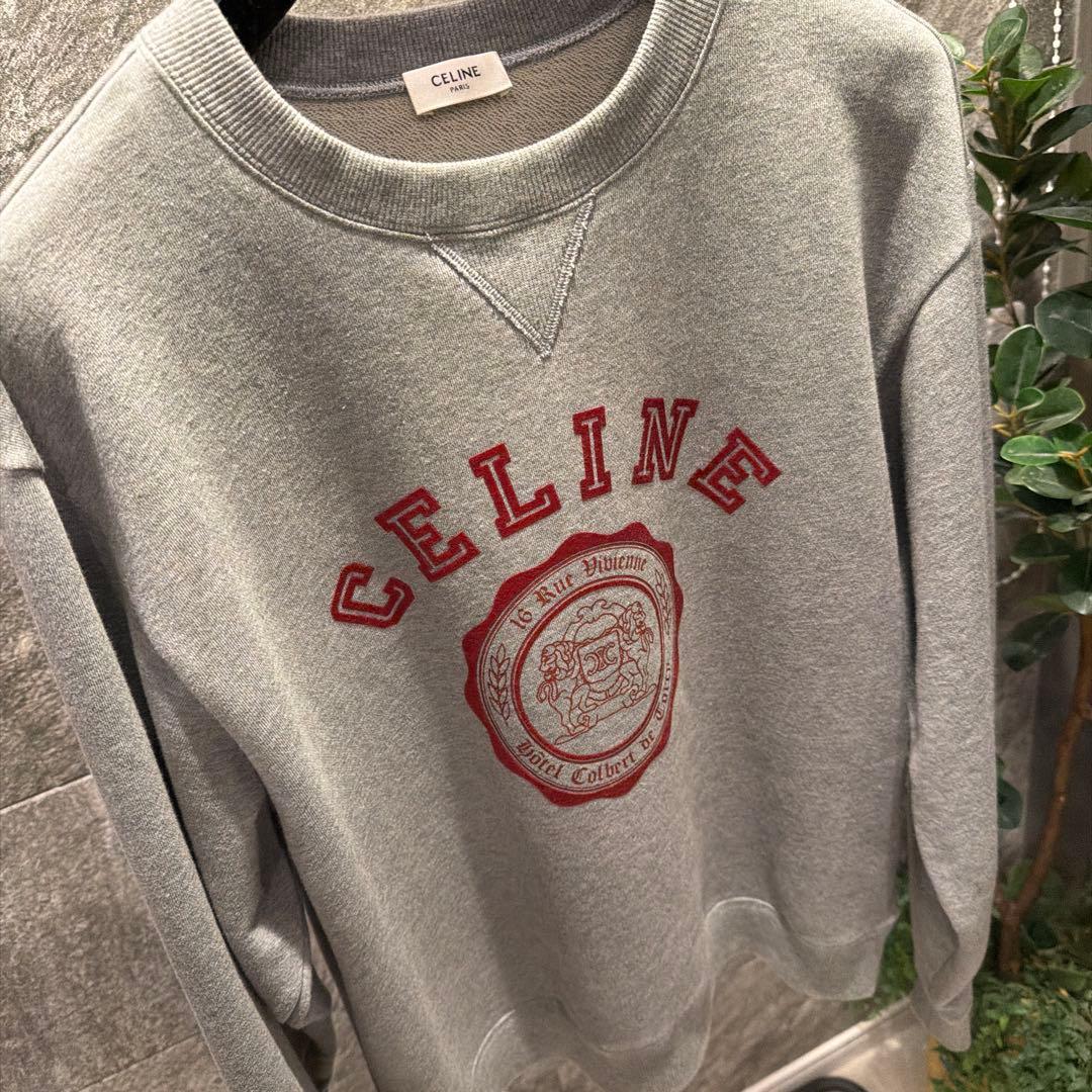 CELINE BLASON フロック ルーズスウェットシャツ/コットンフリースM