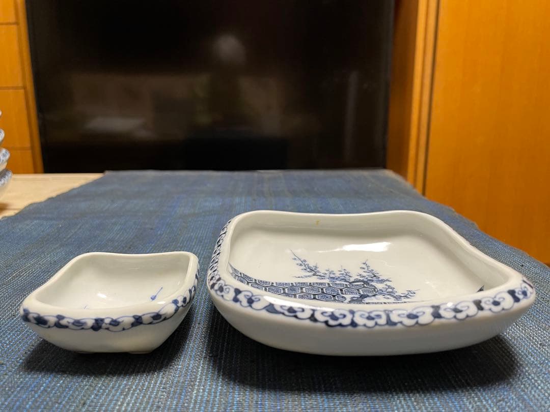 古伊万里　骨董 刺身皿と醤油皿のセット　各５客