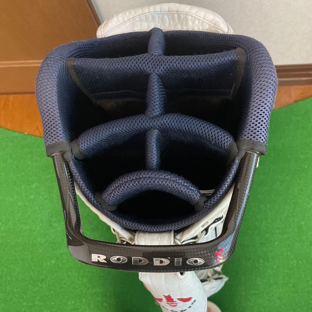 ★RODDIO ホワイトクロコのスタンドタイプキャディバッグ