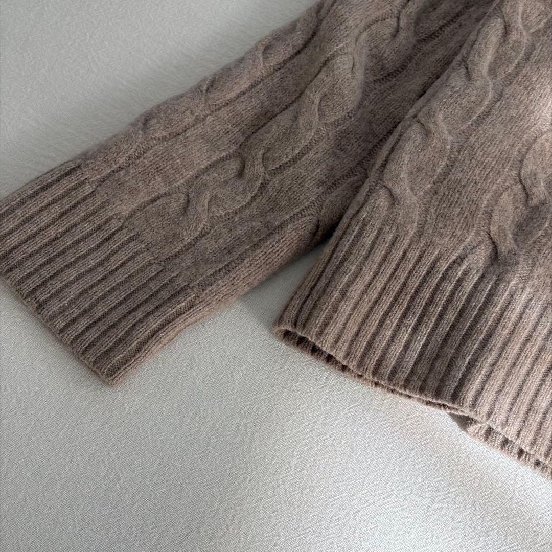 現行QRタグ　ラルフローレン　ウールクルーネックケーブルセーター