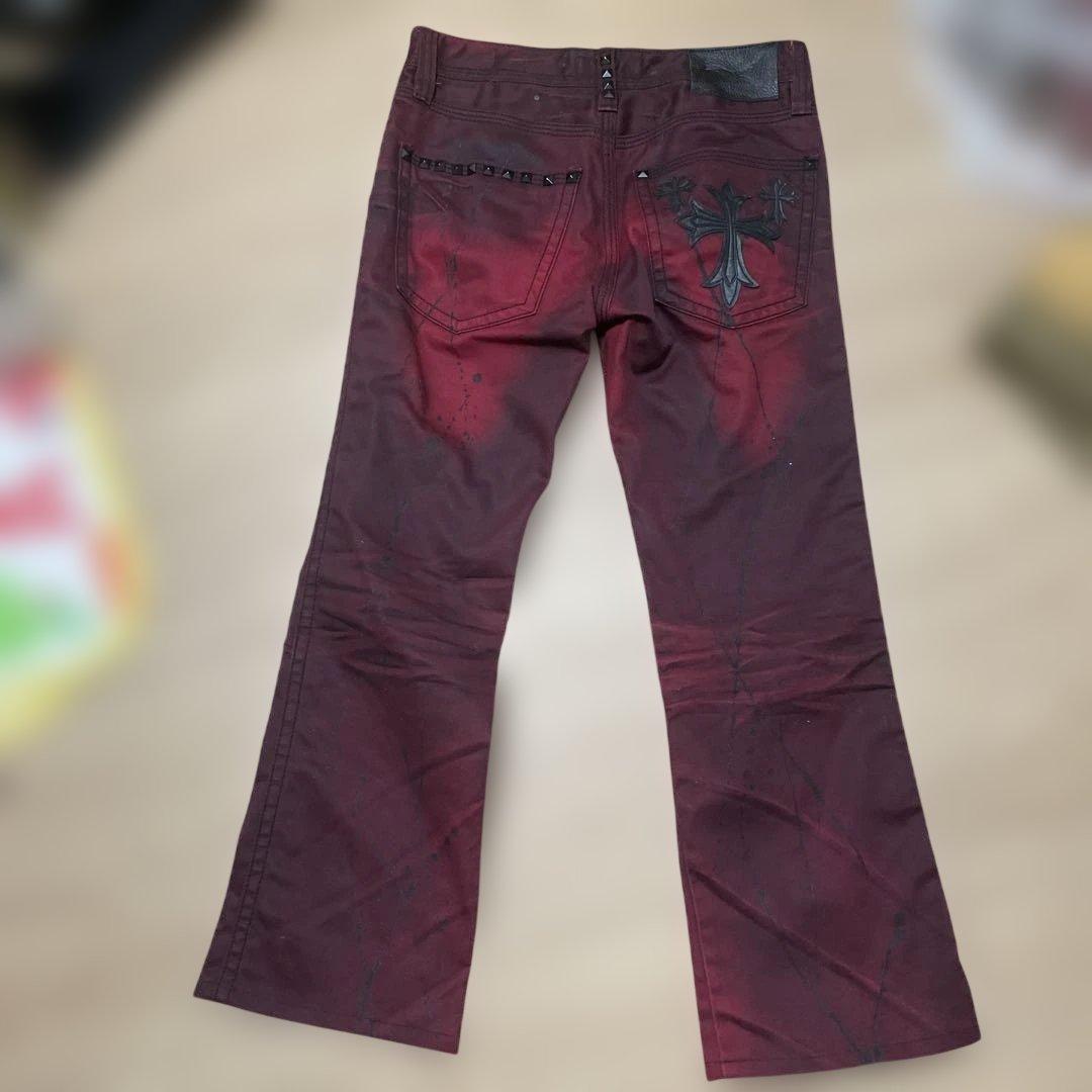 Xfrm スプラッタープリント フレアデニムパンツ 【2本セット