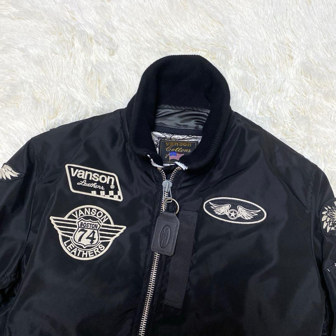 ✨極美品✨VANSON バンソン MA-1 フライトジャケット 刺繍 2XL