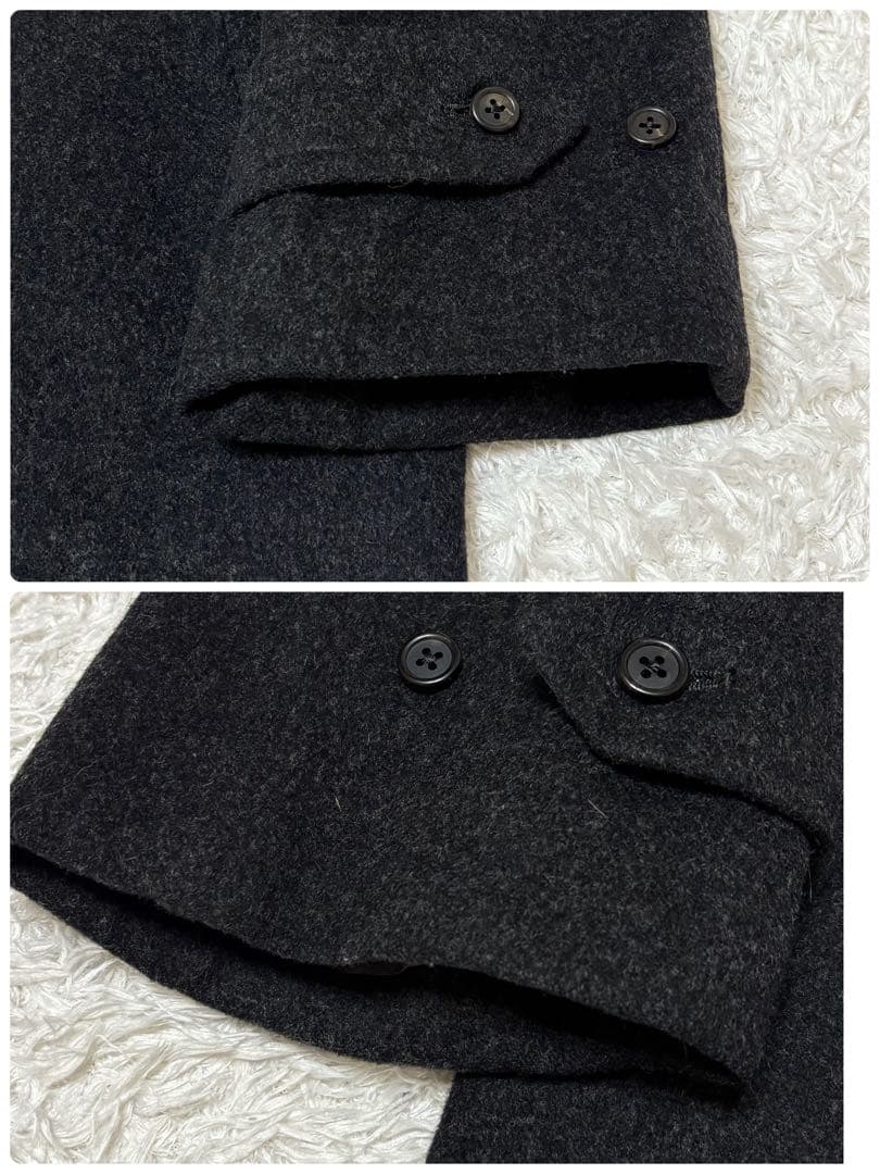 美品　ポロバイラルフローレン　ステンカラーコート　ロング丈　ダークグレー　XL