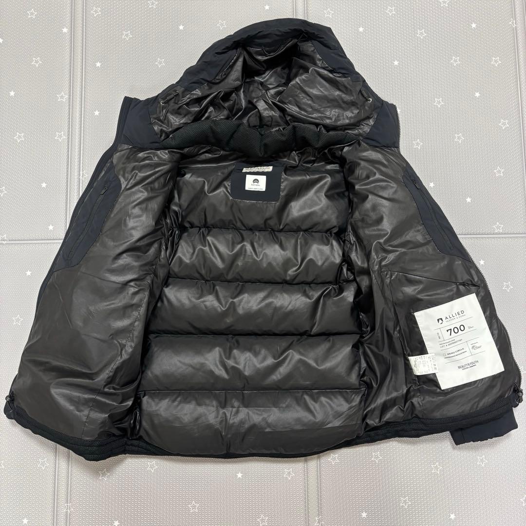ブラックダウンジャケット 700フィルパワー