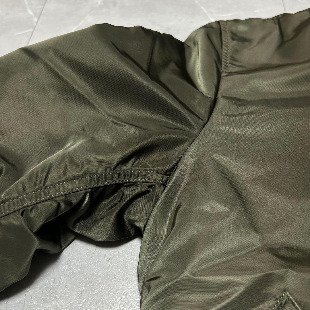 【ALPHA】訳アリ美品 MA-1 フライトジャケット カーキ 赤タグ付き L