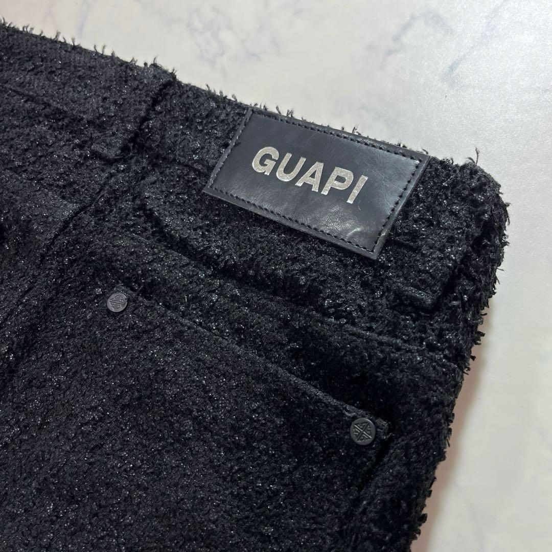 GUAPI グアピ オールブラック スーパースタックチェーンデニム 新品 28