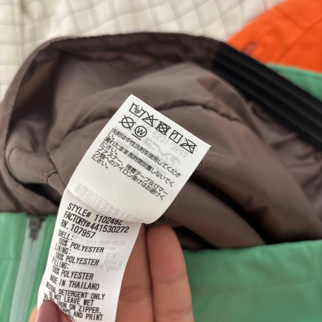 montbell シャルモパーカ Women's XL オレンジ グリーン