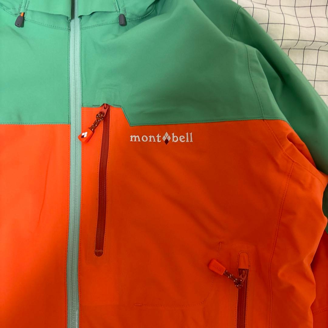 montbell シャルモパーカ Women's XL オレンジ グリーン