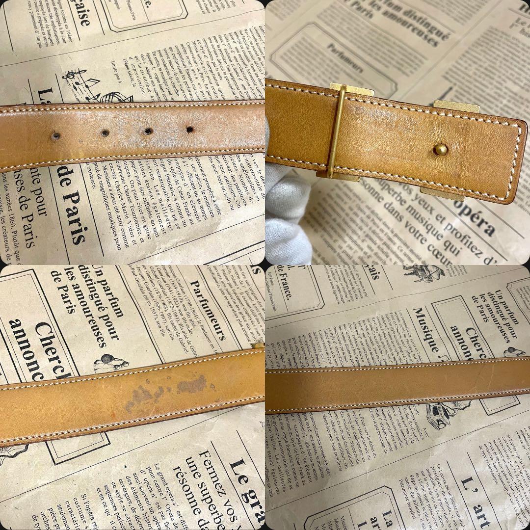 エルメス コンスタンス ブラウン レザー ベルト HERMES