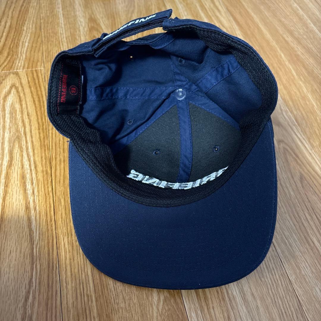 BRIEFING キャップ フラット ホワイト ネイビー BRG251M98