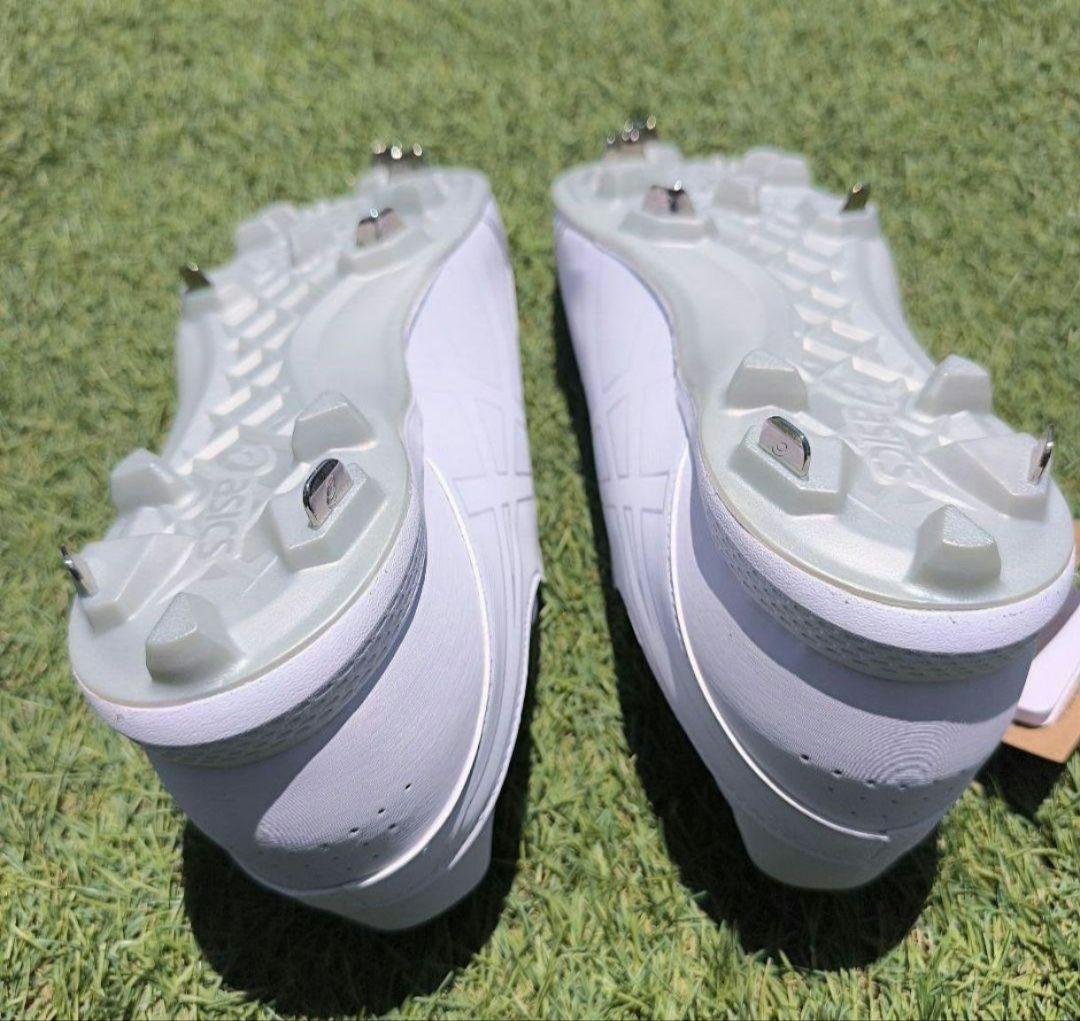 アシックス 野球 白スパイク ネオリバイブ 26.5cm