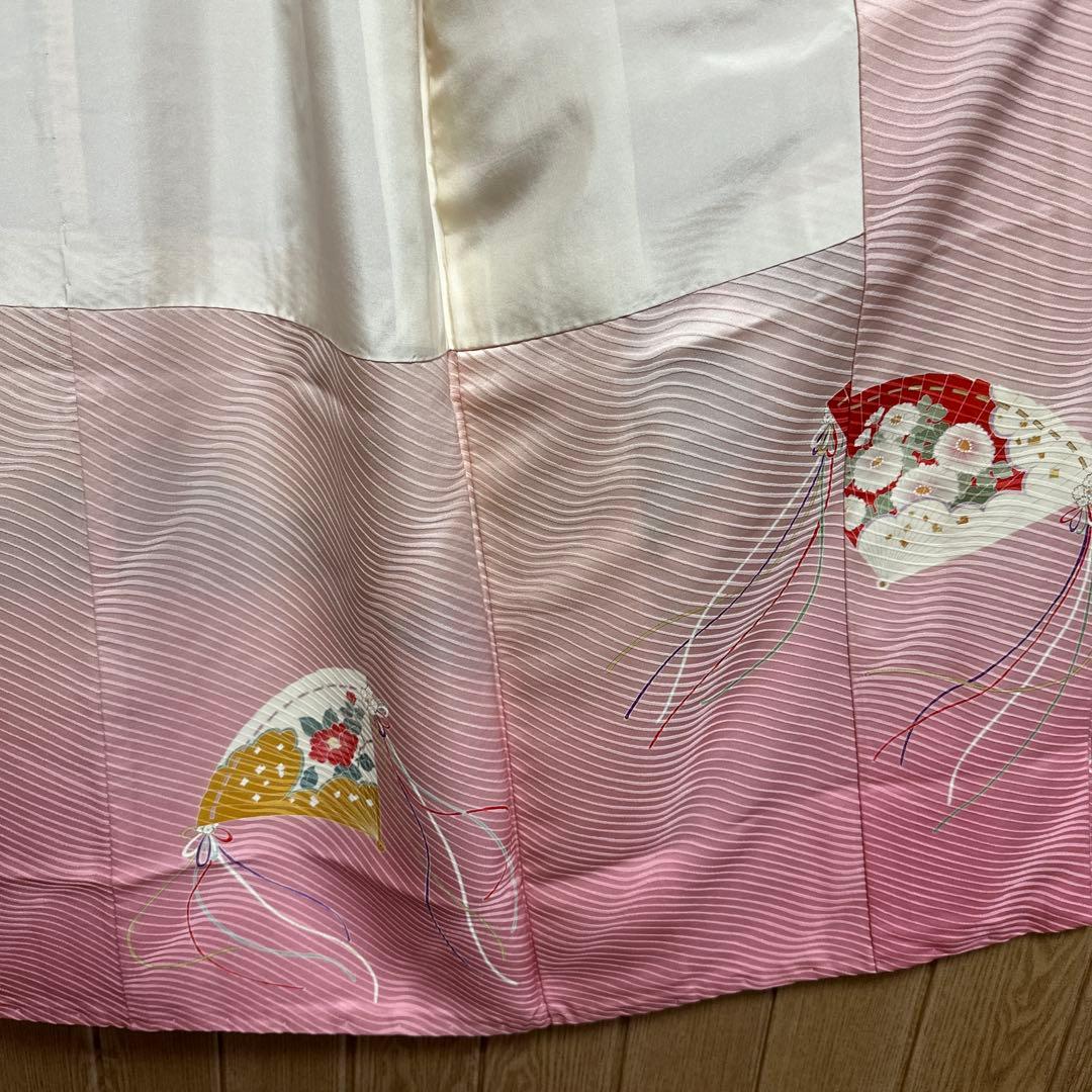 七五三 女の子 作家物 落款入り7歳 祝着 四つ身 逸品 長襦袢付き