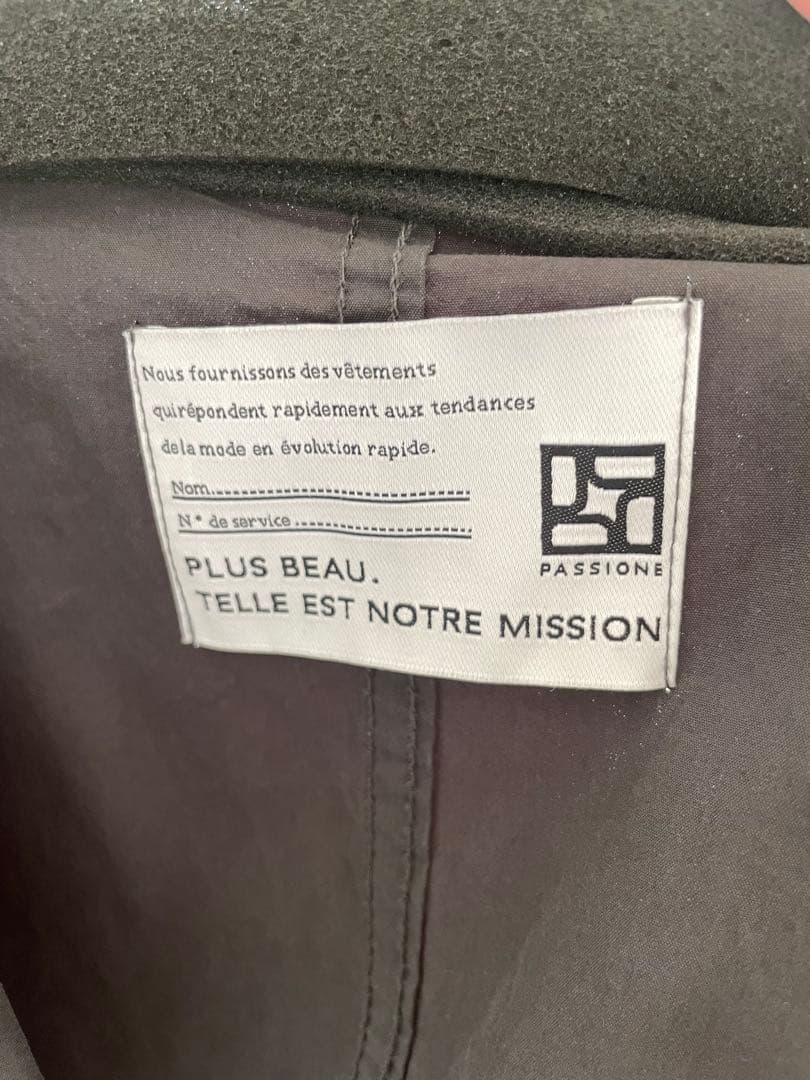 PASSIONE パシオーネ ミリタリーブルゾン チャコール